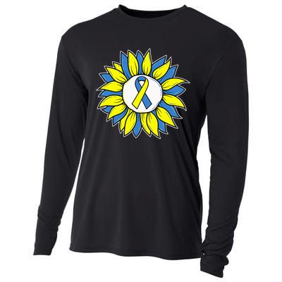 Sunflower World Down Syndrome Awareness Day T21 Cooling Performance Long Sleeve Crew