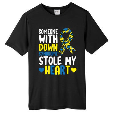 Someone With Down Syndrome Stole My Heart Mom Dad Gift Tall Fusion ChromaSoft Performance T-Shirt