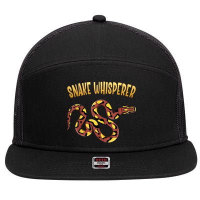 Snake Whisperer Design For Serpent & Reptile Lover 7 Panel Mesh Trucker Snapback Hat