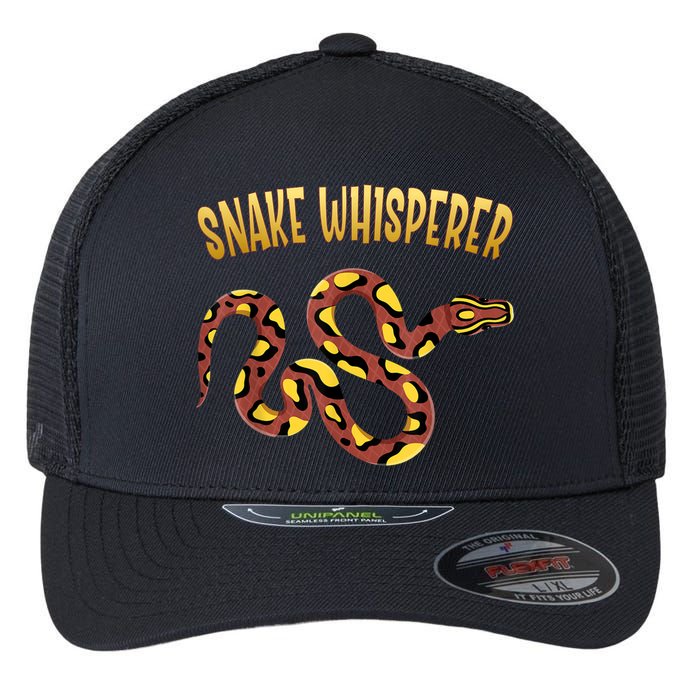 Snake Whisperer Design For Serpent & Reptile Lover Flexfit Unipanel Trucker Cap