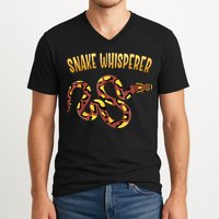 Snake Whisperer Design For Serpent & Reptile Lover V-Neck T-Shirt