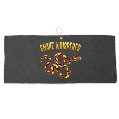 Snake Whisperer Design For Serpent & Reptile Lover Large Microfiber Waffle Golf Towel