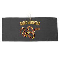 Snake Whisperer Design For Serpent & Reptile Lover Large Microfiber Waffle Golf Towel