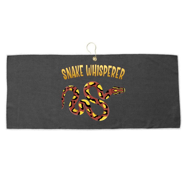 Snake Whisperer Design For Serpent & Reptile Lover Large Microfiber Waffle Golf Towel