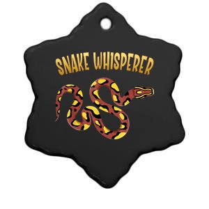 Snake Whisperer Design For Serpent & Reptile Lover Ceramic Star Ornament