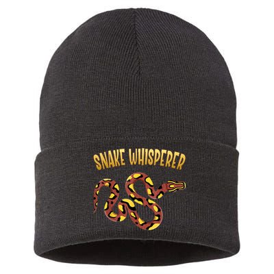 Snake Whisperer Design For Serpent & Reptile Lover Sustainable Knit Beanie
