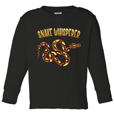 Snake Whisperer Design For Serpent & Reptile Lover Toddler Long Sleeve Shirt