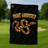 Snake Whisperer Design For Serpent & Reptile Lover Golf Towel