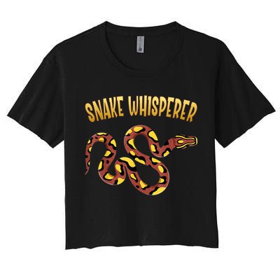 Snake Whisperer Design For Serpent & Reptile Lover Crop Top