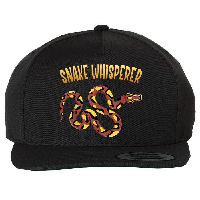 Snake Whisperer Design For Serpent & Reptile Lover Wool Snapback Cap