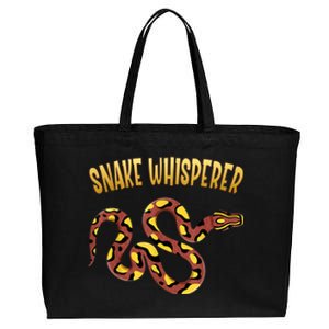 Snake Whisperer Design For Serpent & Reptile Lover Cotton Canvas Jumbo Tote