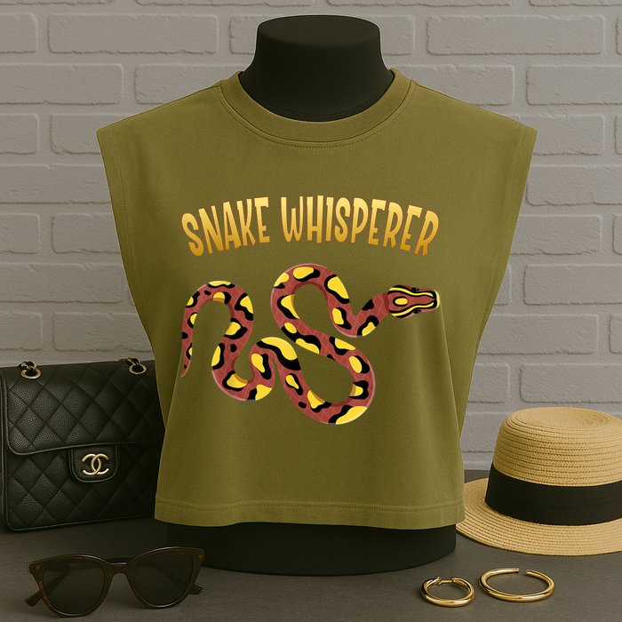 Snake Whisperer Design For Serpent & Reptile Lover Garment-Dyed Women's Muscle Tee