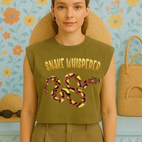 Snake Whisperer Design For Serpent & Reptile Lover Garment-Dyed Women's Muscle Tee