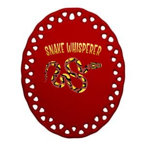 Snake Whisperer Design For Serpent & Reptile Lover Ceramic Oval Ornament