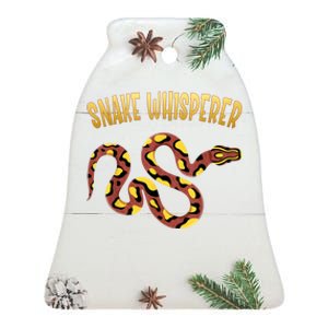 Snake Whisperer Design For Serpent & Reptile Lover Ceramic Bell Ornament