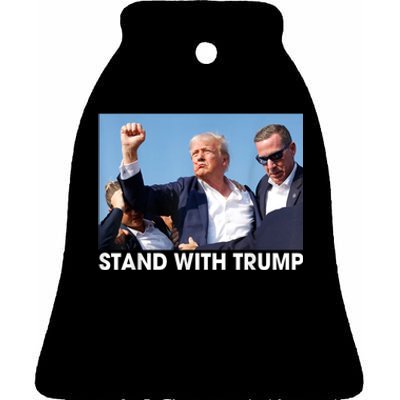 Stand With Donald Trump 2024 Election Ceramic Bell Ornament