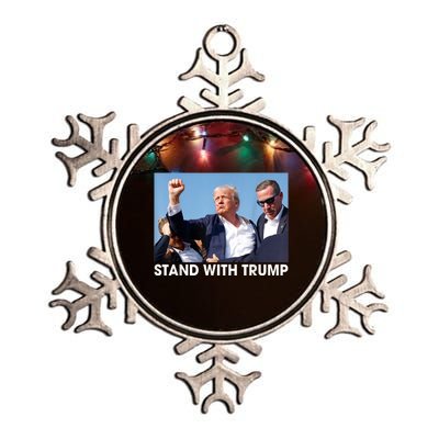 Stand With Donald Trump 2024 Election Metallic Star Ornament