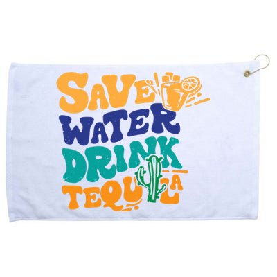 Save Water Drink Tequila Drinker Grommeted Golf Towel