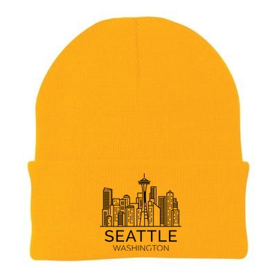 Seattle Washington Downtown Skyline Funny Gift Souvenir Funny Gift Knit Cap Winter Beanie