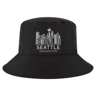 Seattle Washington Downtown Skyline Funny Gift Souvenir Funny Gift Cool Comfort Performance Bucket Hat