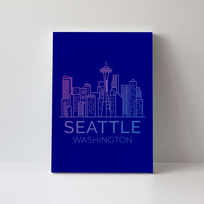 Seattle Washington Downtown Skyline Funny Gift Souvenir Funny Gift Canvas