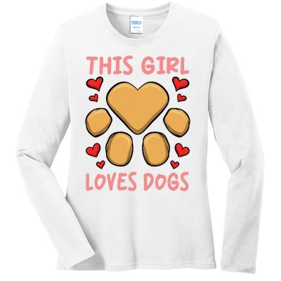 Shirts With Dogs On Them For Girls This  Loves Dogs  Ladies Long Sleeve Shirt