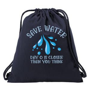 Save Water Day 0 Is Closer World Water Day Save Water Gift Drawstring Bag