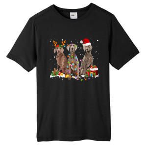 Santa Weimaraner Dog Gorgeous Reindeer Christmas Pajama Great Gift Tall Fusion ChromaSoft Performance T-Shirt