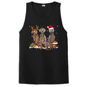 Santa Weimaraner Dog Gorgeous Reindeer Christmas Pajama Great Gift PosiCharge Competitor Tank