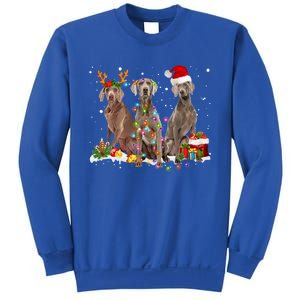 Santa Weimaraner Dog Gorgeous Reindeer Christmas Pajama Great Gift Sweatshirt