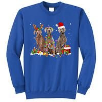 Santa Weimaraner Dog Gorgeous Reindeer Christmas Pajama Great Gift Sweatshirt