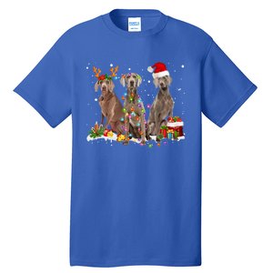 Santa Weimaraner Dog Gorgeous Reindeer Christmas Pajama Great Gift Tall T-Shirt