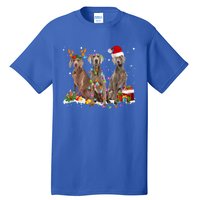 Santa Weimaraner Dog Gorgeous Reindeer Christmas Pajama Great Gift Tall T-Shirt