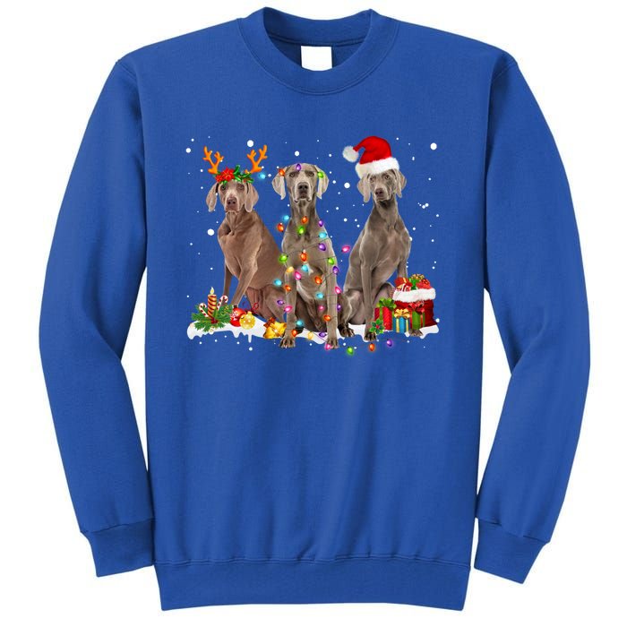 Santa Weimaraner Dog Gorgeous Reindeer Christmas Pajama Great Gift Tall Sweatshirt