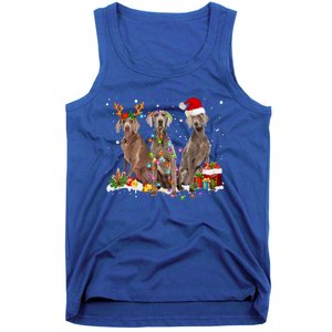 Santa Weimaraner Dog Gorgeous Reindeer Christmas Pajama Great Gift Tank Top