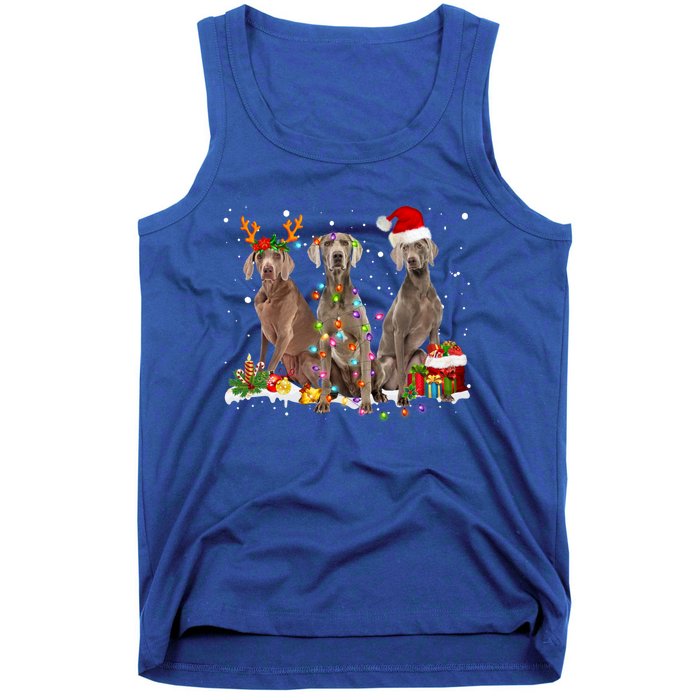 Santa Weimaraner Dog Gorgeous Reindeer Christmas Pajama Great Gift Tank Top