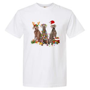 Santa Weimaraner Dog Gorgeous Reindeer Christmas Pajama Great Gift Garment-Dyed Heavyweight T-Shirt