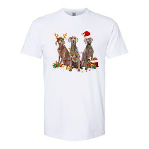 Santa Weimaraner Dog Gorgeous Reindeer Christmas Pajama Great Gift Softstyle CVC T-Shirt