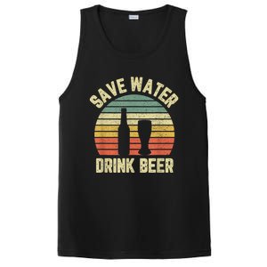 Save Water Drink Beer Retro Funny Beer PosiCharge Competitor Tank