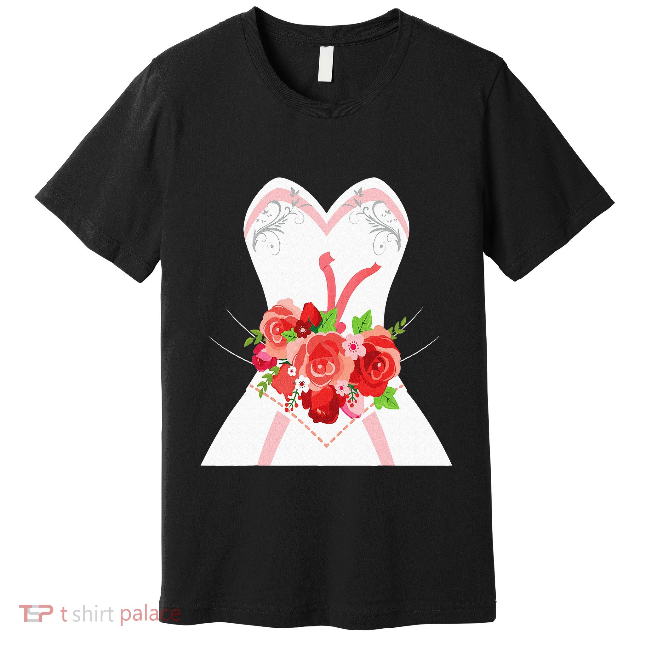 Simple Wedding Dress For Bridal Showers Gift Premium T-Shirt