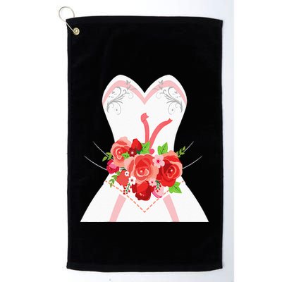 Simple Wedding Dress For Bridal Showers Gift Golf Towel