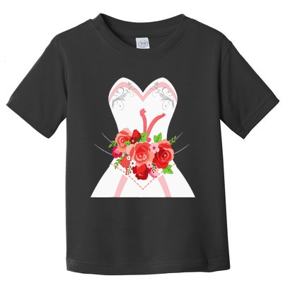 Simple Wedding Dress For Bridal Showers Gift Toddler T-Shirt