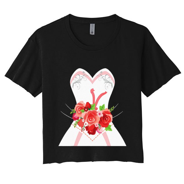 Simple Wedding Dress For Bridal Showers Gift Crop Top