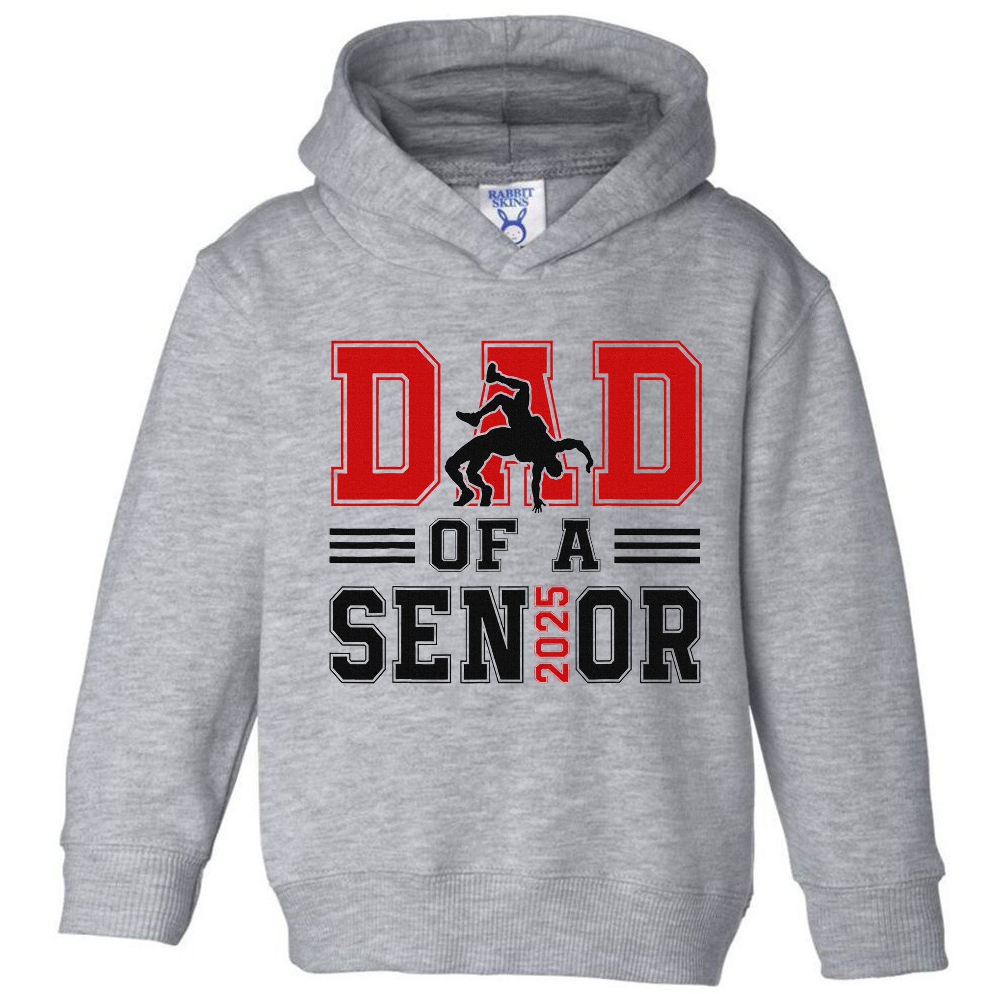 Senior Wrestling Dad 2025 Proud Dad Graduation 2025 Toddler Hoodie