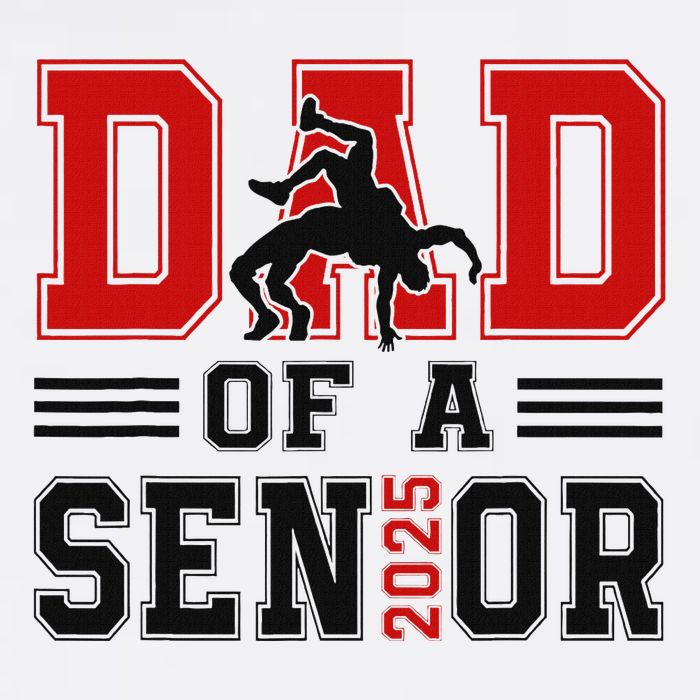 Senior Wrestling Dad 2025 Proud Dad Graduation 2025 Doggie Tank