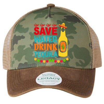 Save Water Drink Tequila Cinco De Mayo Gift Legacy Tie Dye Trucker Hat