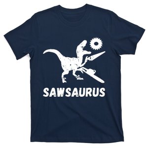 Sawsaurus Woodworker Dinosaurs Carpentry Trex Chainsaw T-Shirt