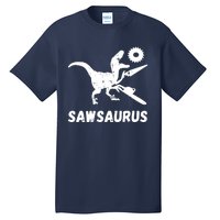 Sawsaurus Woodworker Dinosaurs Carpentry Trex Chainsaw Tall T-Shirt