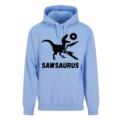 Sawsaurus Woodworker Dinosaurs Carpentry Trex Chainsaw Unisex Surf Hoodie