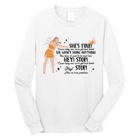 She Wasnt Doing Anything Shes Fine Eras Tour Bad Blood Version Long Sleeve Shirt